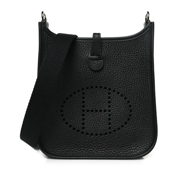 Hermes La Maison Handbags - Hermes Black Evelyne Small Shoulder Bag